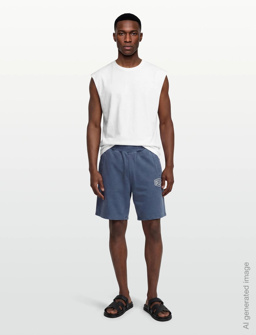Deus Ex Machina - Shield Garment Dyed Track Short - lühikesed dressipüksid - mechanic blue - 0