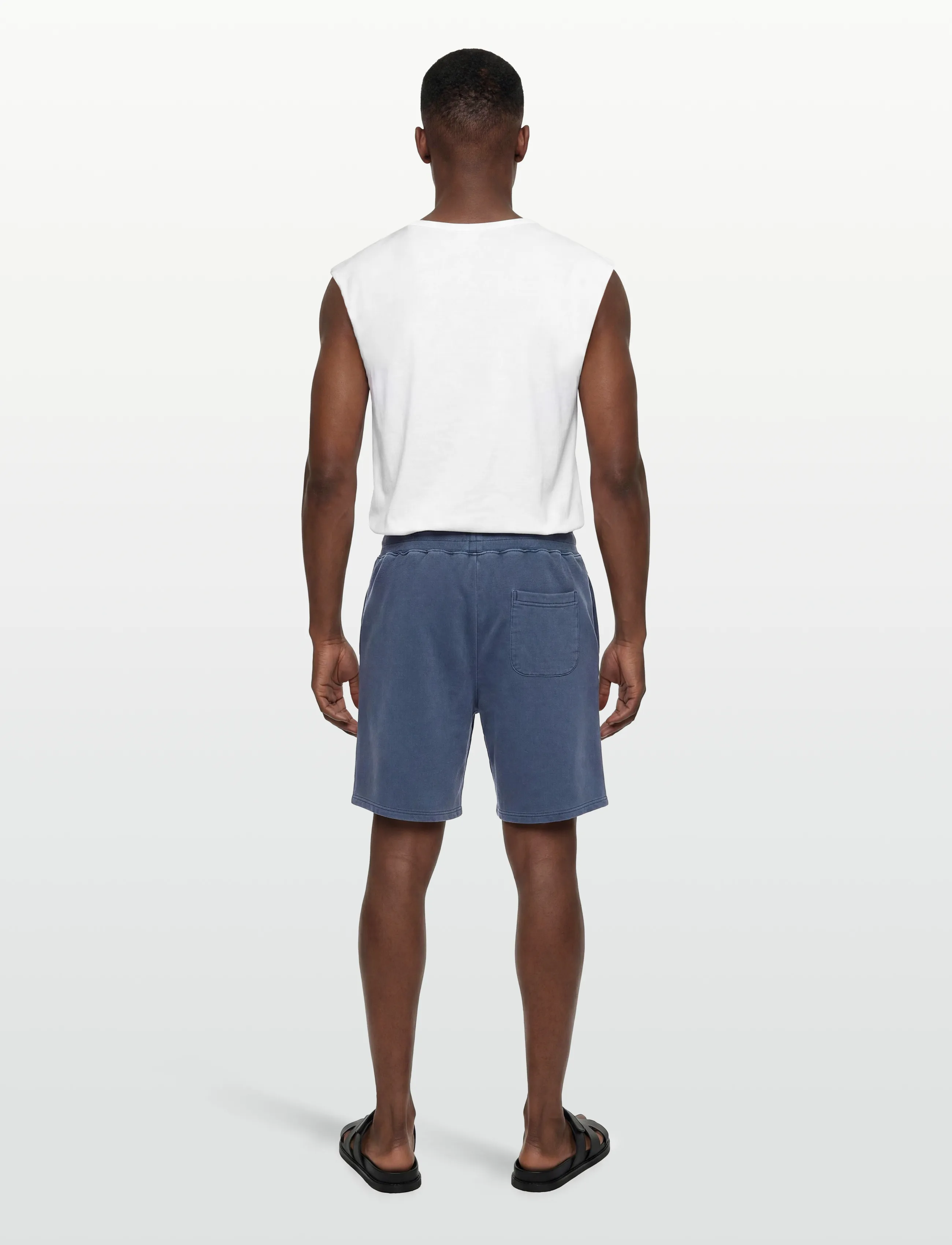 Deus Ex Machina - Shield Garment Dyed Track Short - sweatshorts - mechanic blue - 4