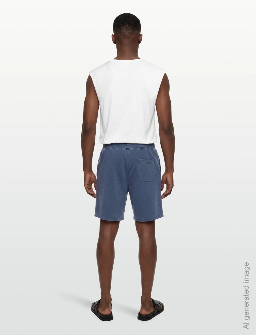 Deus Ex Machina - Shield Garment Dyed Track Short - lühikesed dressipüksid - mechanic blue - 4