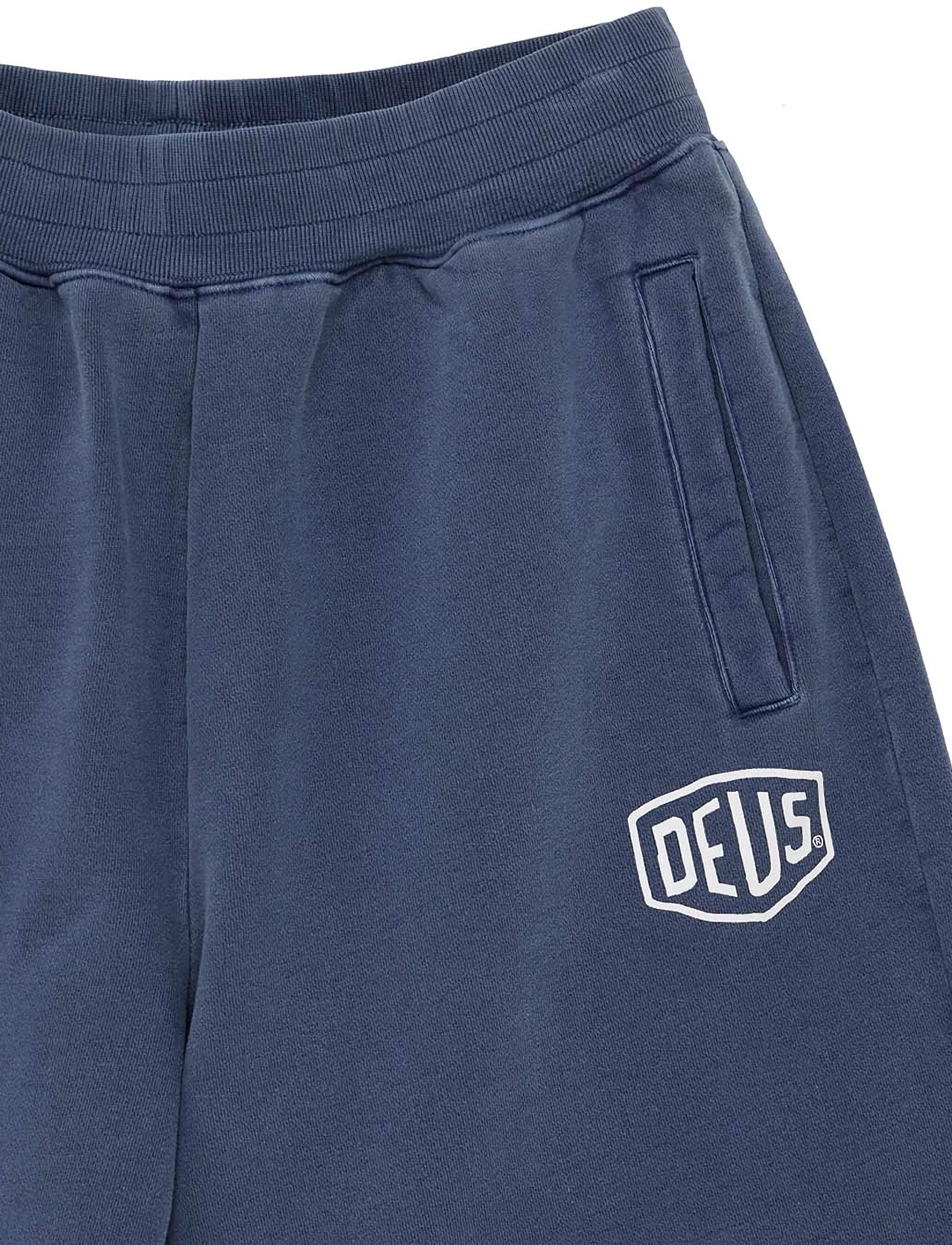 Deus Ex Machina - Shield Garment Dyed Track Short - sweatshorts - mechanic blue - 3