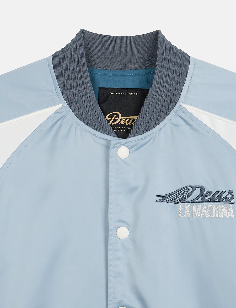 Deus Ex Machina - Winglet Souvenir Jacket - collegejackor - blue - 2
