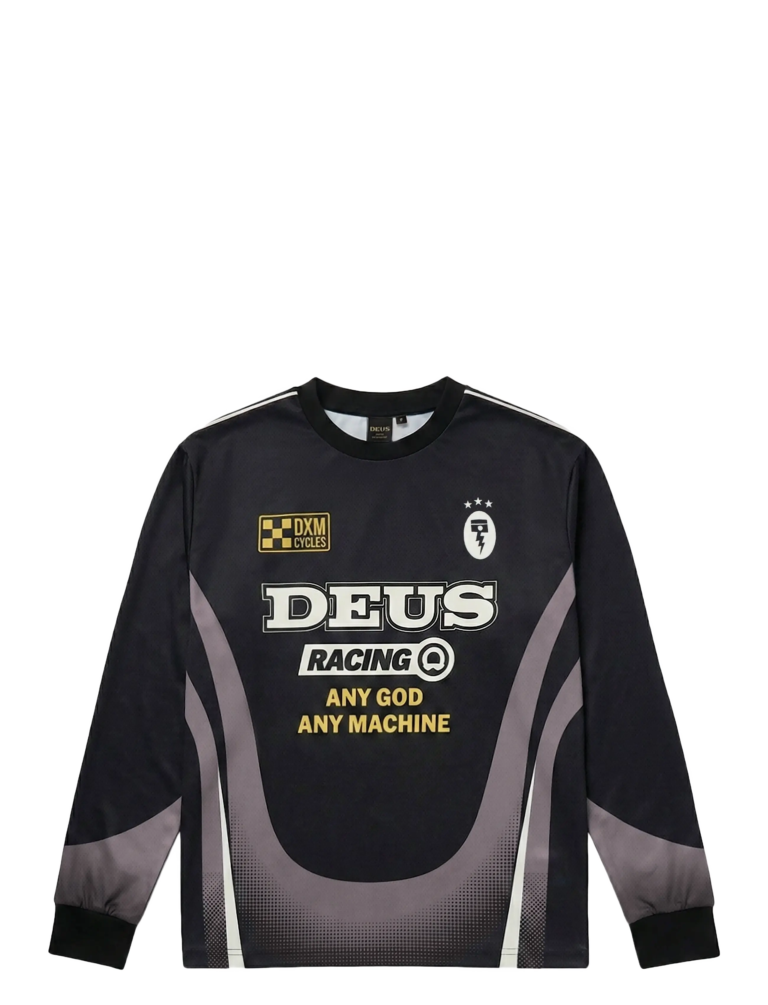 Deus Ex Machina Circuit Moto Ls Jersey - T-shirts - BLACK / black
