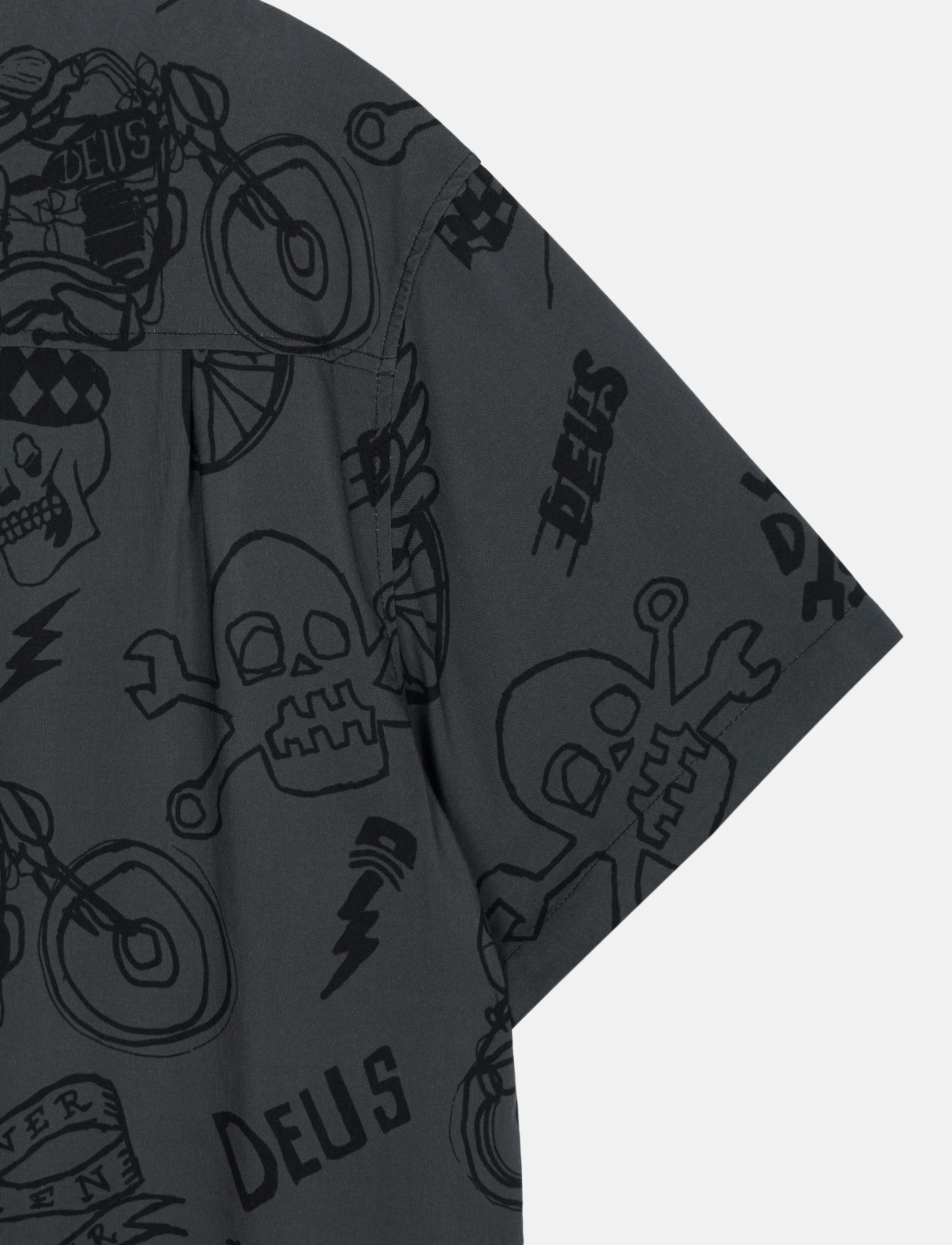 Deus Ex Machina - Doodle Ss Shirt - mönstrade skjortor - black - 5
