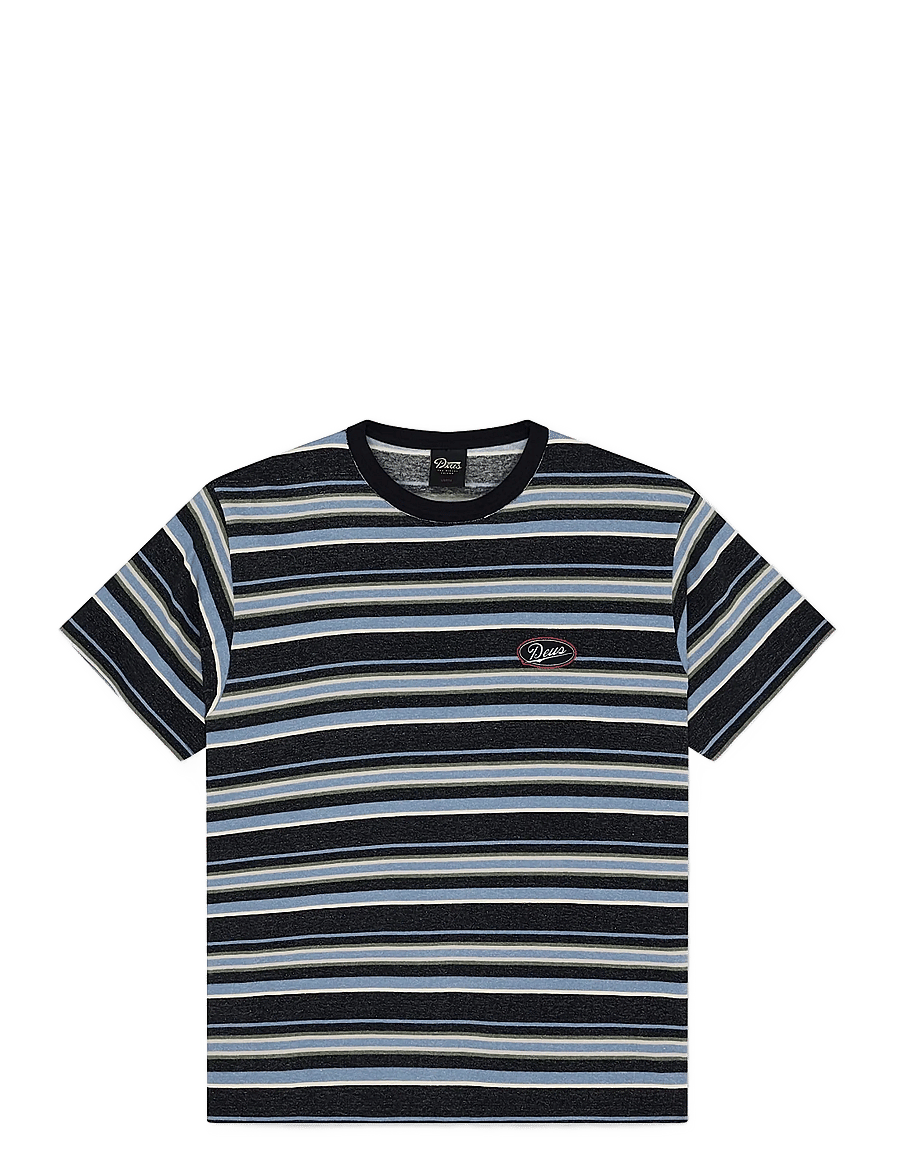 Deus Ex Machina - Forecourt Stripe Tee - lühikeste varrukatega t-särgid - navy - 0