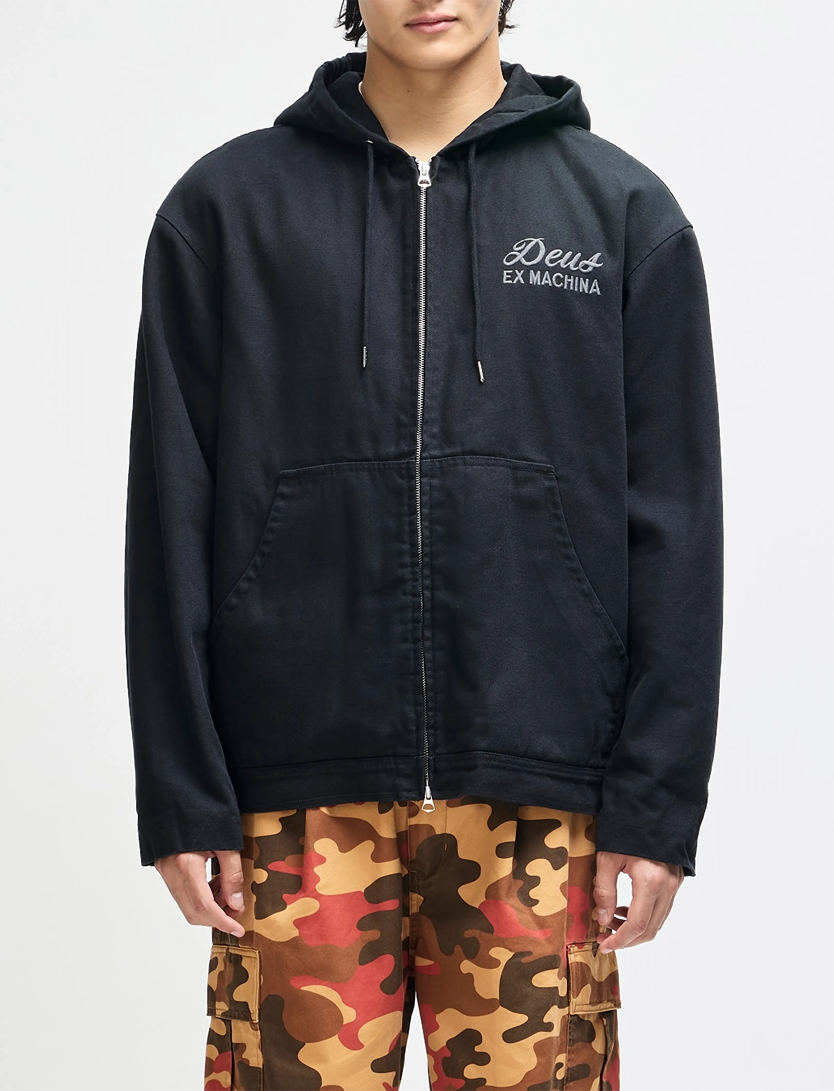 Deus Ex Machina Harajuku Hooded Jacket - Dunjakker - BLACK / black