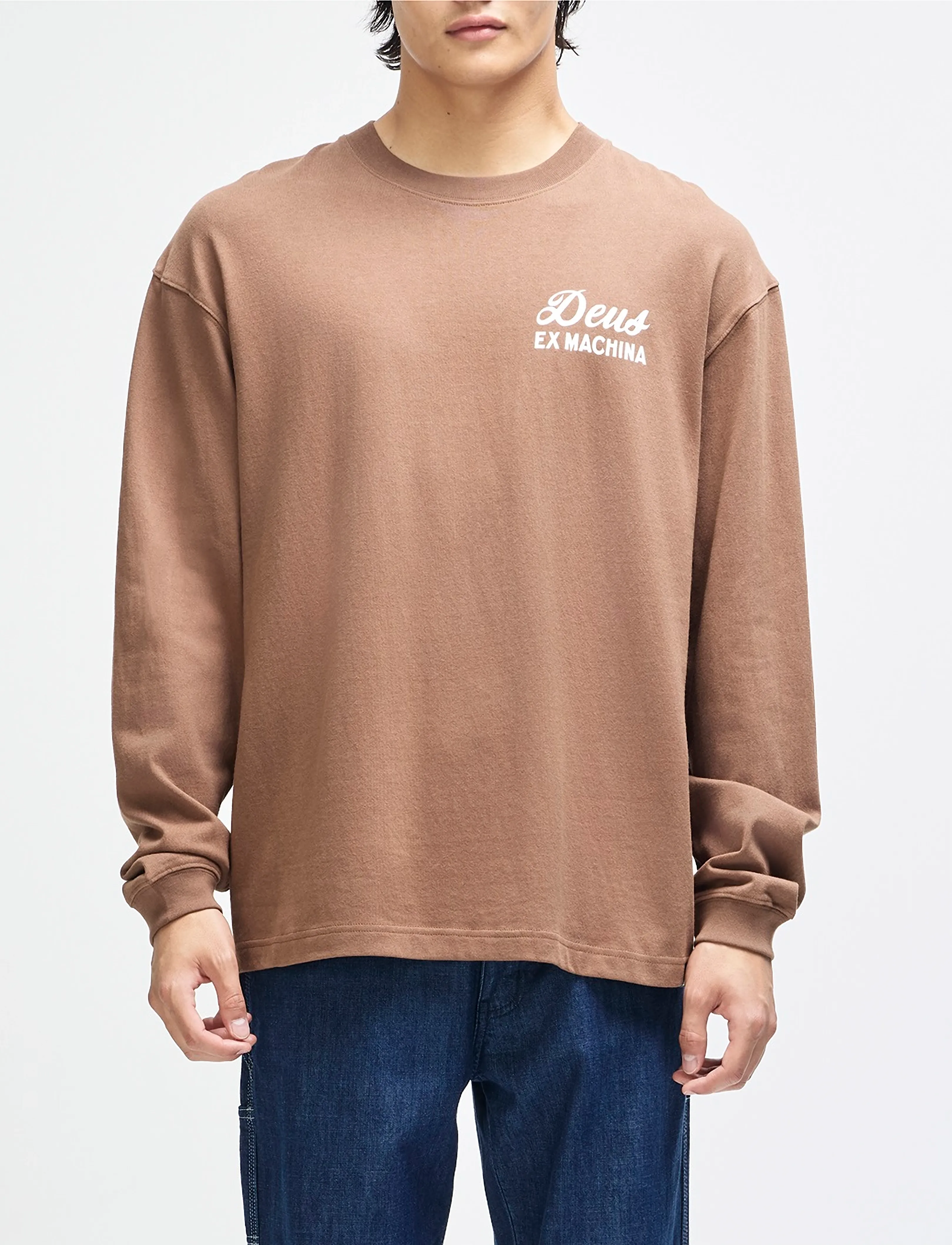 Deus Ex Machina Harajuku Sign Ls Tee - Kleidung - BISON BROWN / brown
