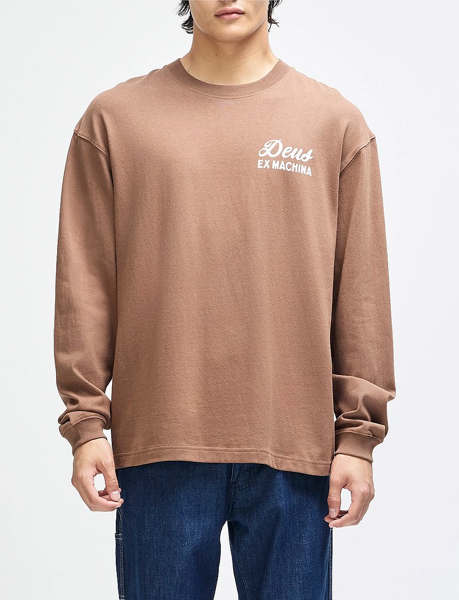 Deus Ex Machina - Harajuku Sign Ls Tee - lange mouwen - bison brown - 0