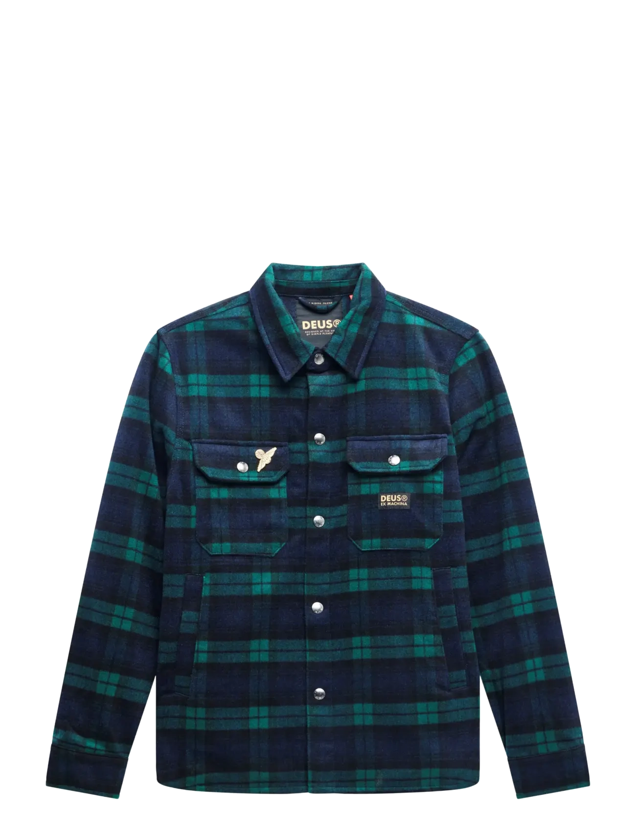 Deus Ex Machina Maxwell Check Shirt - Rutiga skjortor - GREEN CHECK / green