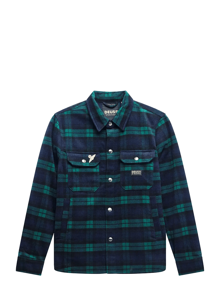 Deus Ex Machina - Maxwell Check Shirt - rutiga skjortor - green check - 0