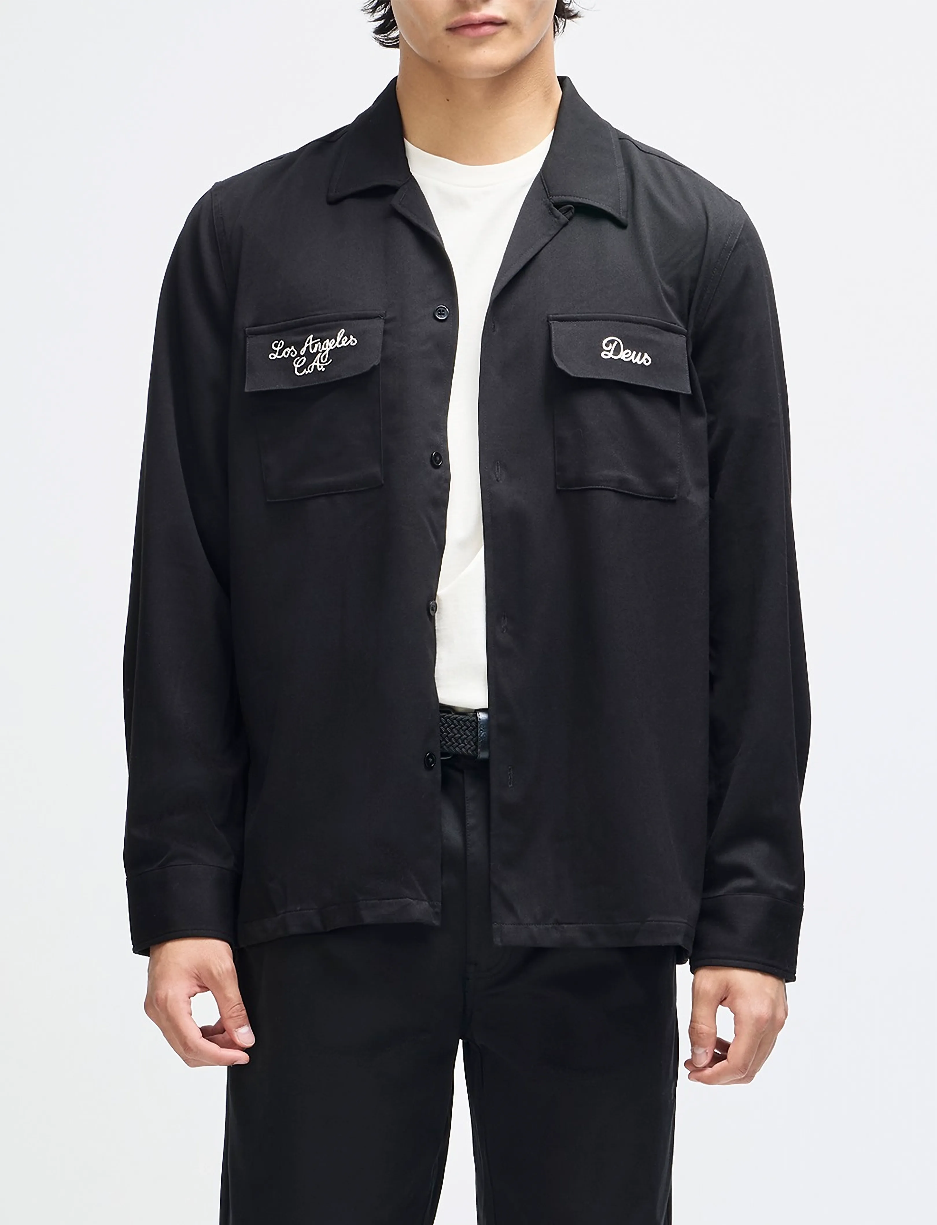 Deus Ex Machina Forbidden Fruit Bowling Shirt, Bowling Skjorte, Sort, Str: XL