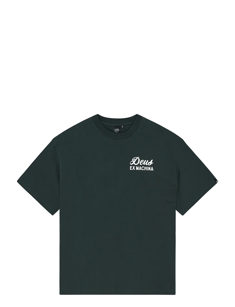 Deus Ex Machina - Biarritz Sign Tee - kurzärmelige t-shirts - racing green - 0