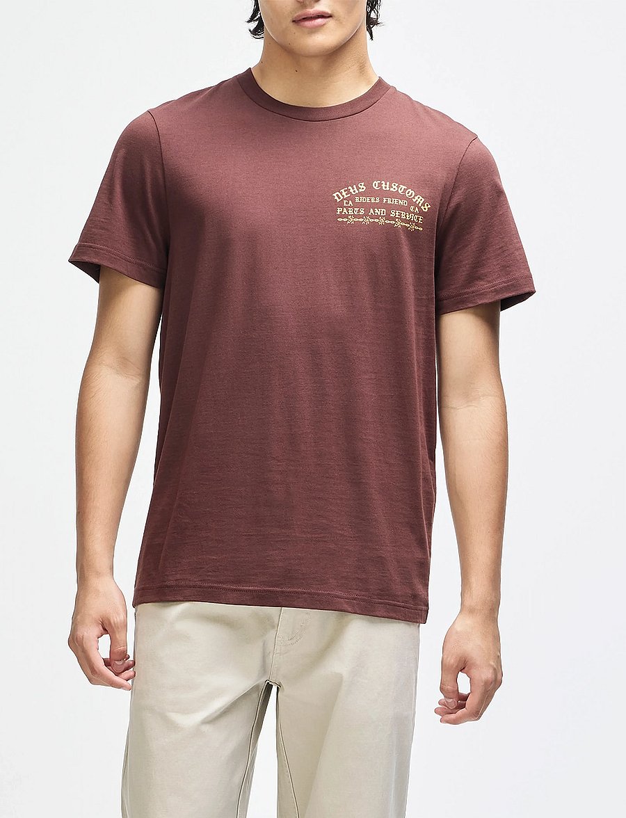 Deus Ex Machina - Unchained Tee - kurzärmelige t-shirts - brown - 0