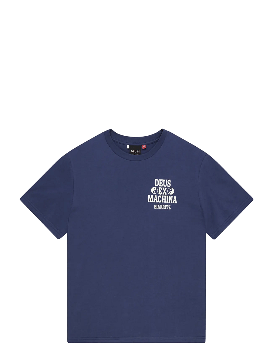 Deus Ex Machina - Biarritz Ceramic Tee - kurzärmelige t-shirts - mechanic blue - 1