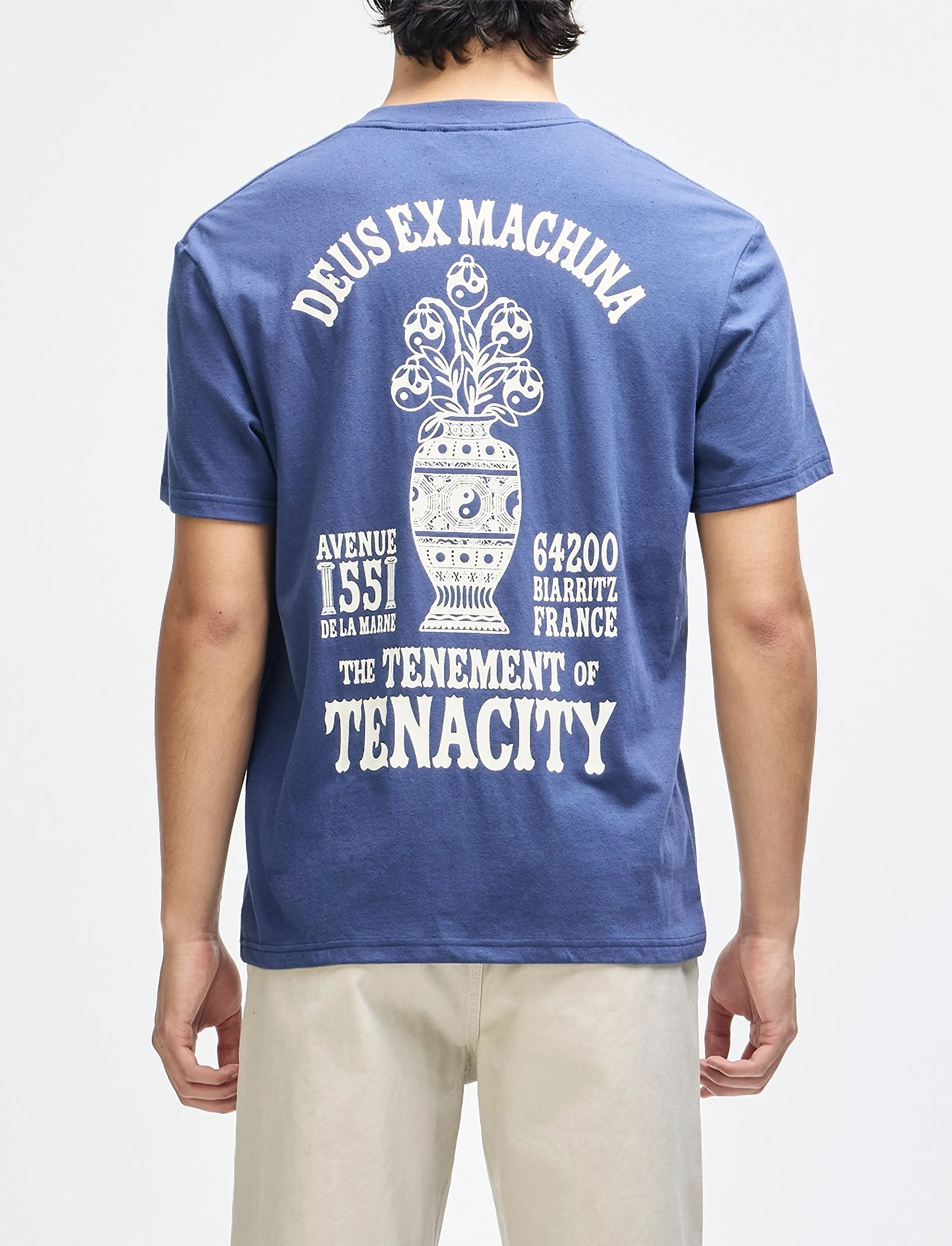 Deus Ex Machina - Biarritz Ceramic Tee - kurzärmelige t-shirts - mechanic blue - 4