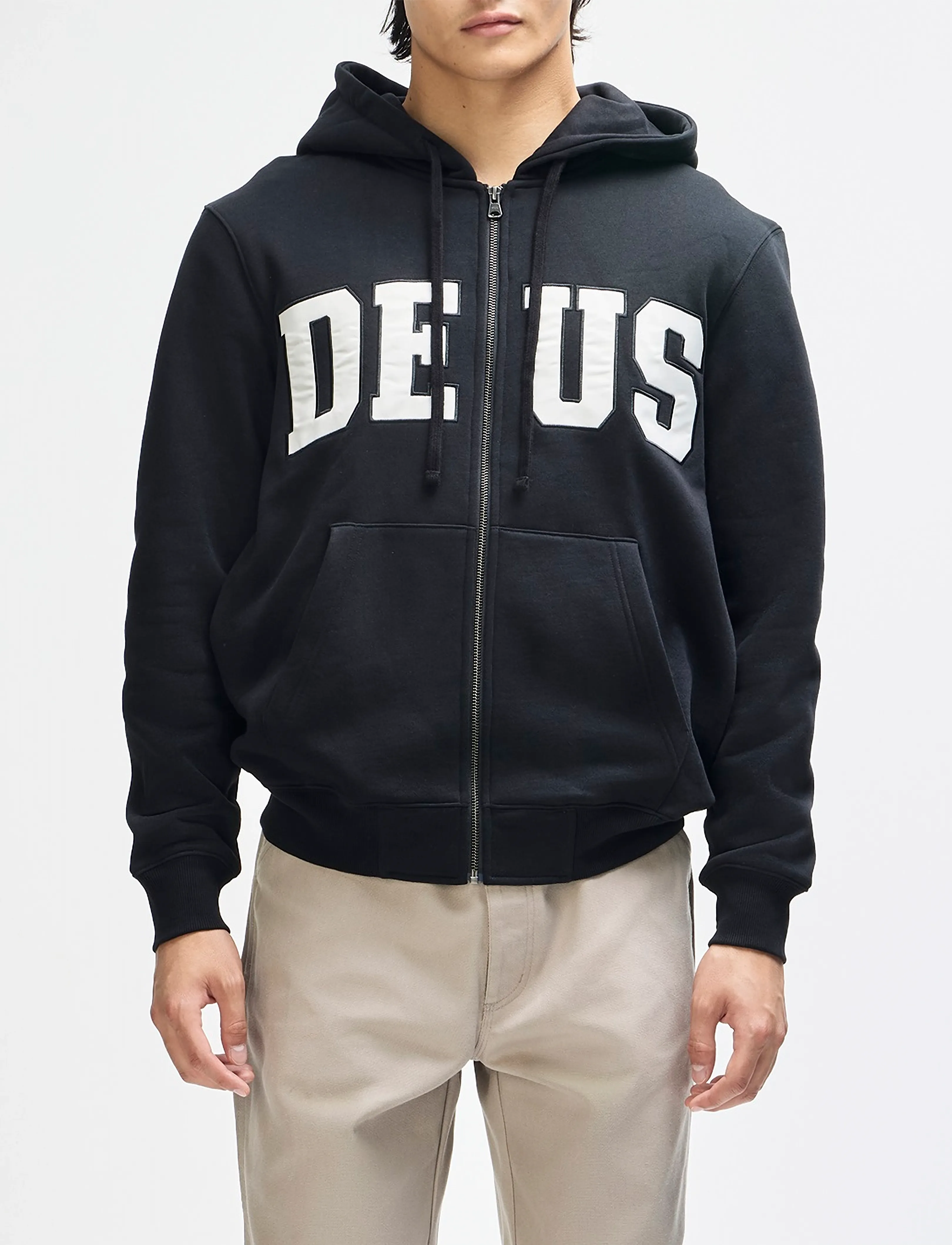 Deus Ex Machina Victory Lap Zip Hoodie - Sweatshirts - BLACK / black