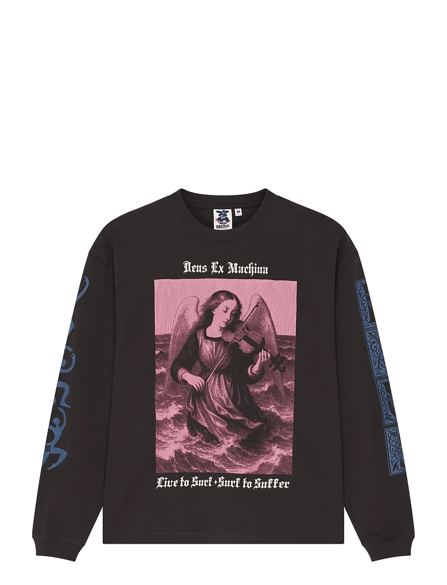 Deus Ex Machina - Swell Maps Os Ls Tee - langärmelige t-shirts - anthracite grey - 1