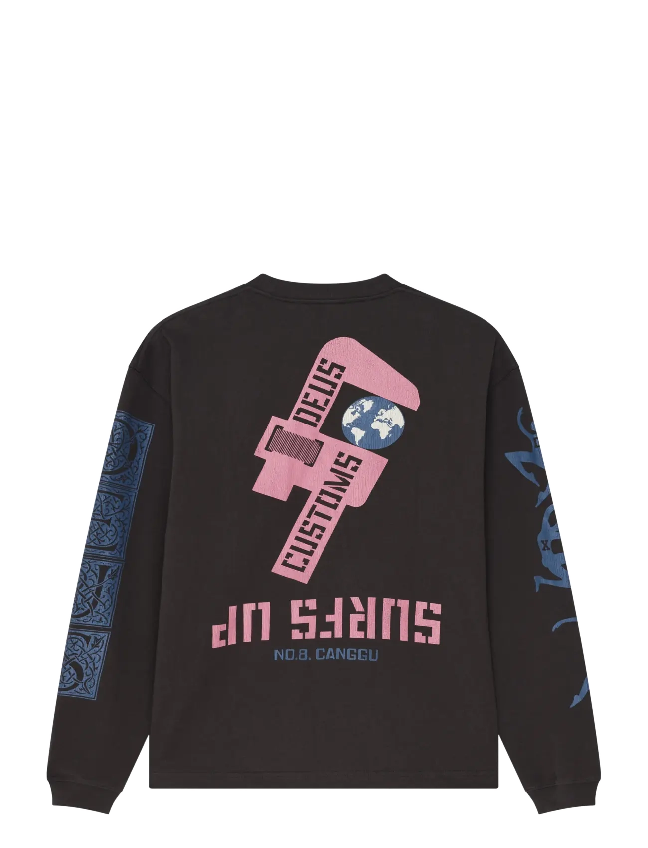 Deus Ex Machina - Swell Maps Os Ls Tee - langärmelige t-shirts - anthracite grey - 2