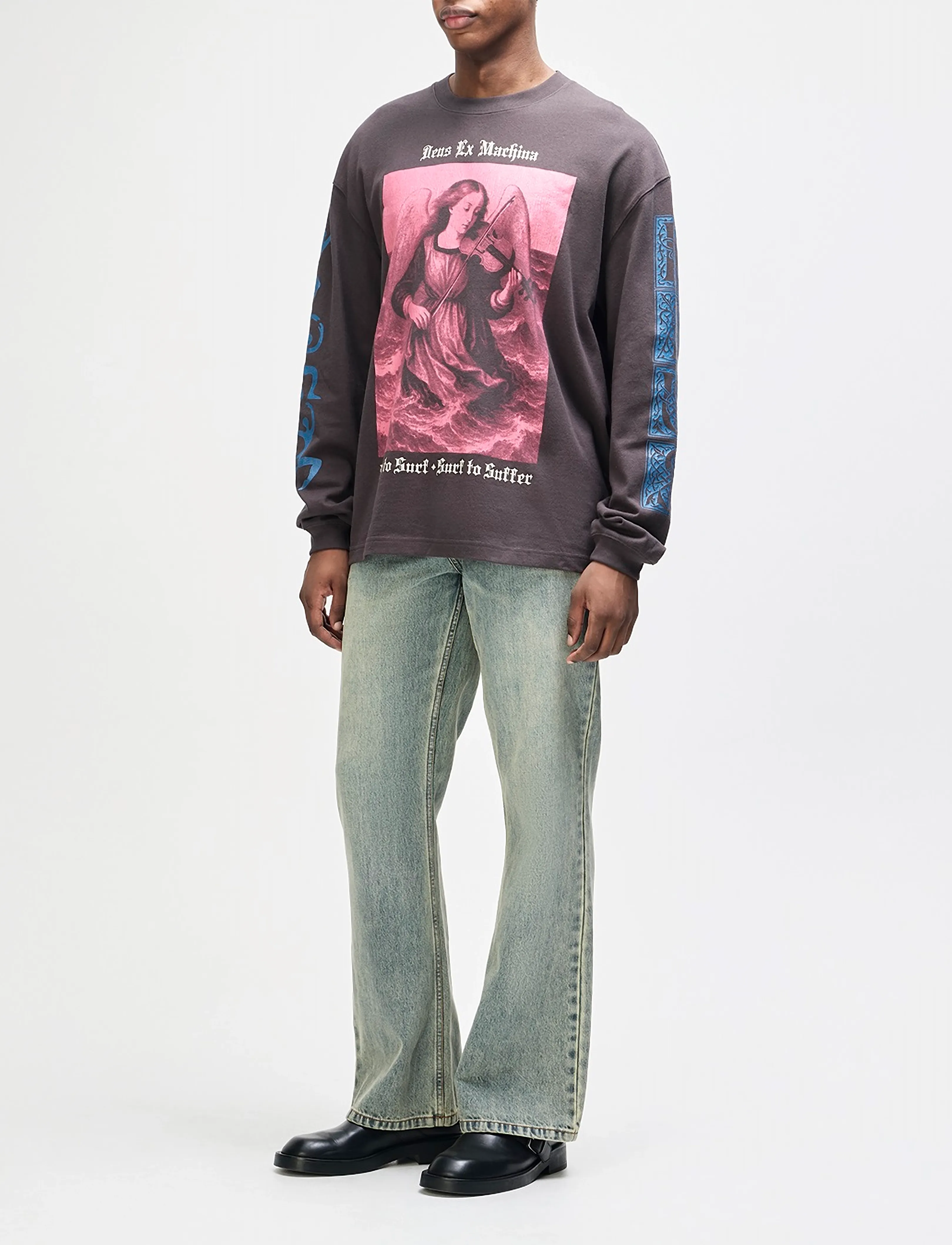 Deus Ex Machina - Swell Maps Os Ls Tee - langärmelige t-shirts - anthracite grey - 5