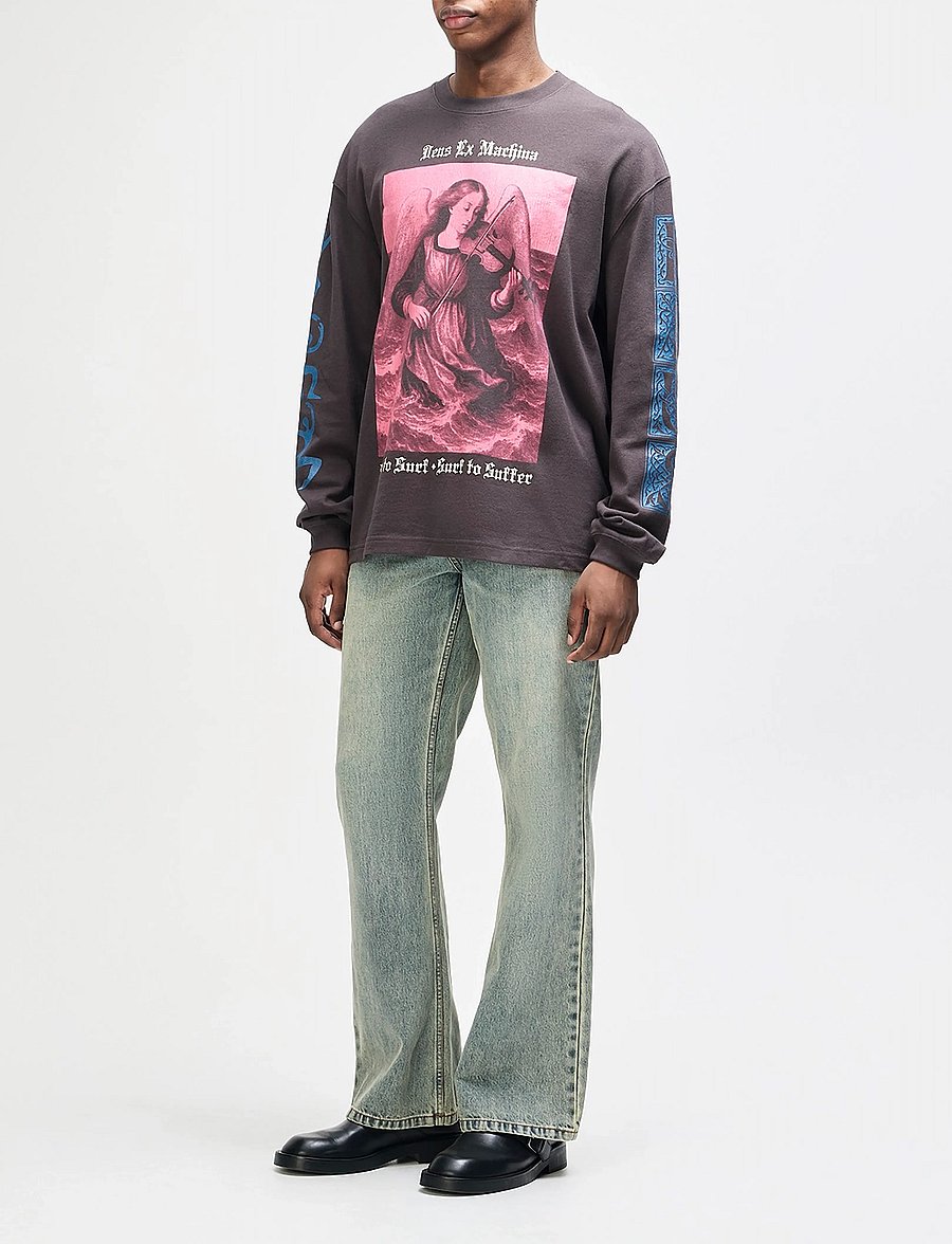 Deus Ex Machina - Swell Maps Os Ls Tee - langärmelige t-shirts - anthracite grey - 5