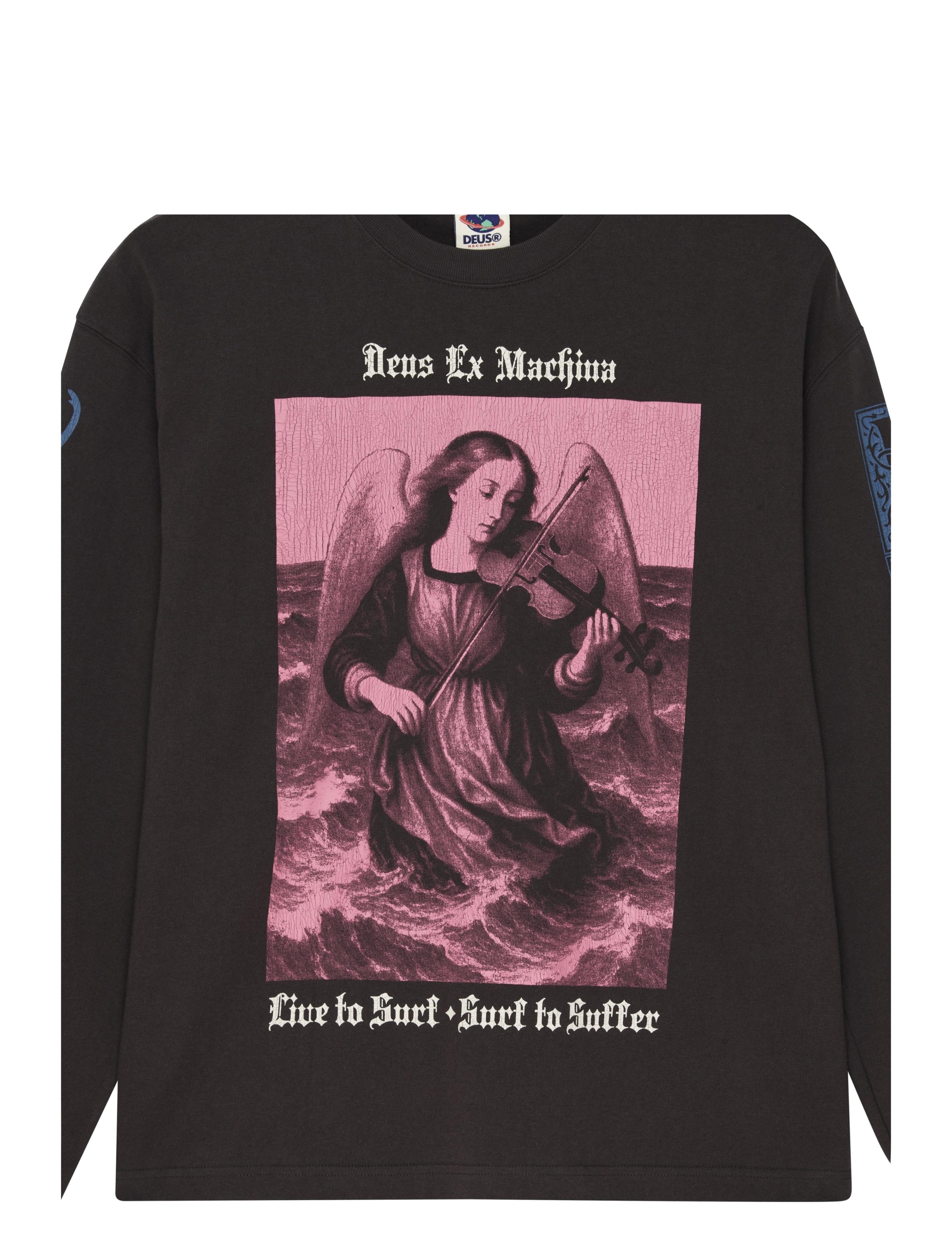 Deus Ex Machina - Swell Maps Os Ls Tee - langärmelige t-shirts - anthracite grey - 3