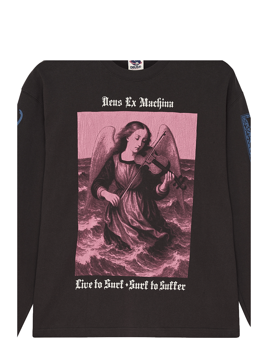 Deus Ex Machina - Swell Maps Os Ls Tee - langärmelige t-shirts - anthracite grey - 3