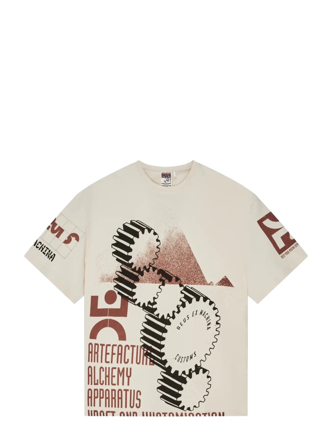 Deus Ex Machina - Merz Oversized Tee - short-sleeved t-shirts - dirty white - 1