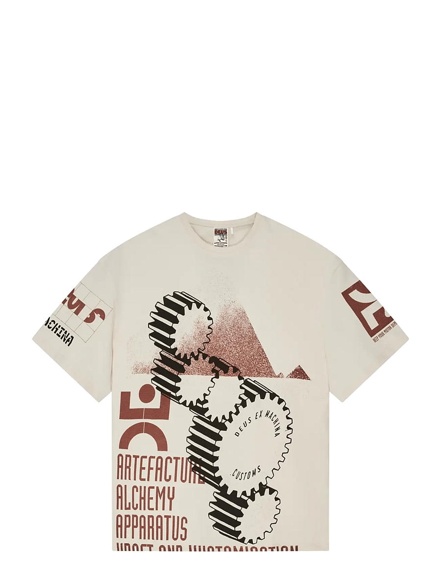 Deus Ex Machina - Merz Oversized Tee - short-sleeved t-shirts - dirty white - 1