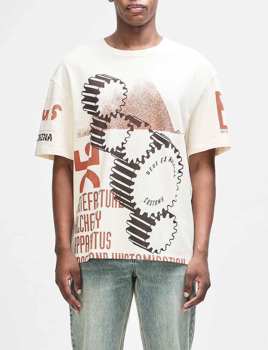 Deus Ex Machina - Merz Oversized Tee - short-sleeved t-shirts - dirty white - 0