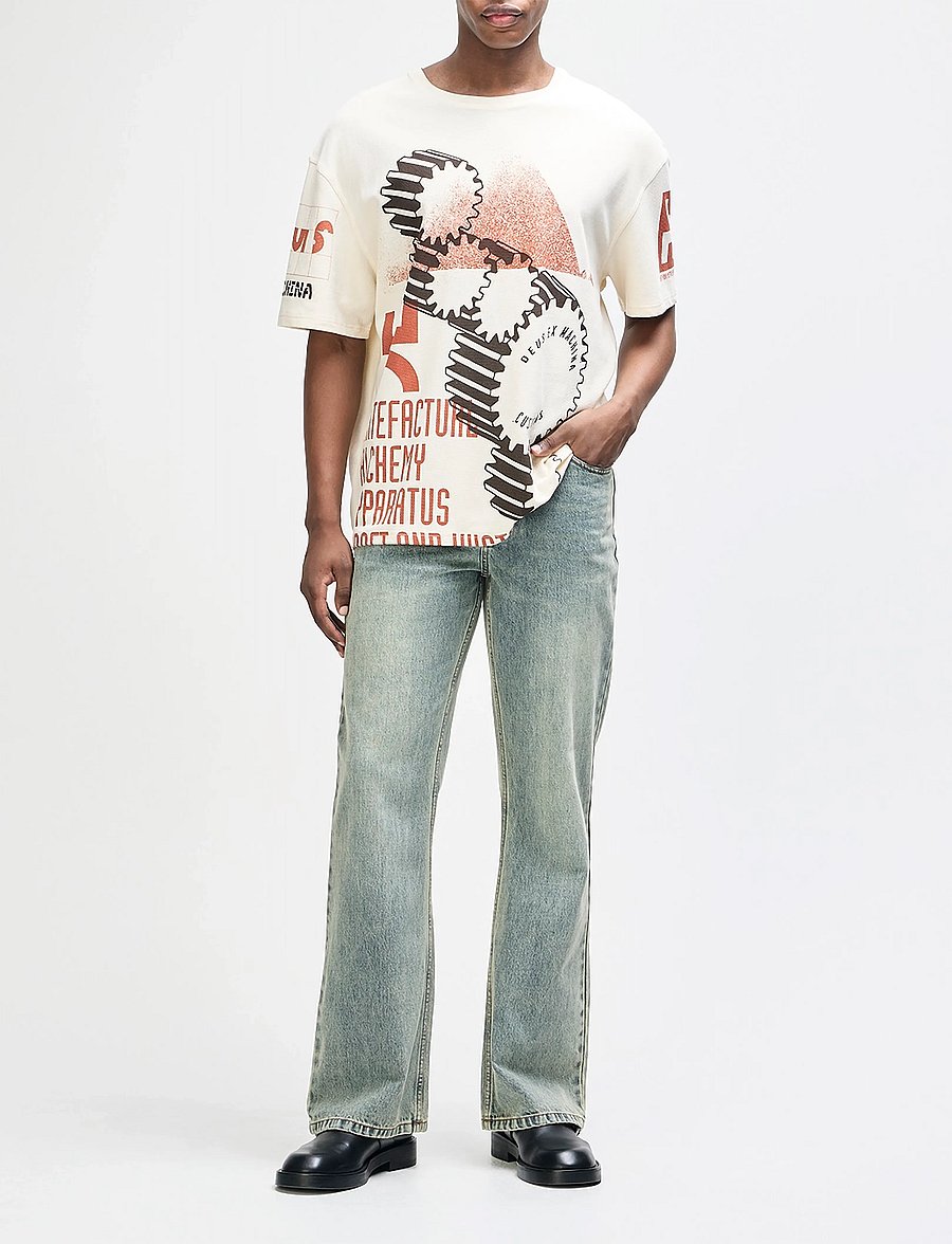 Deus Ex Machina - Merz Oversized Tee - short-sleeved t-shirts - dirty white - 5