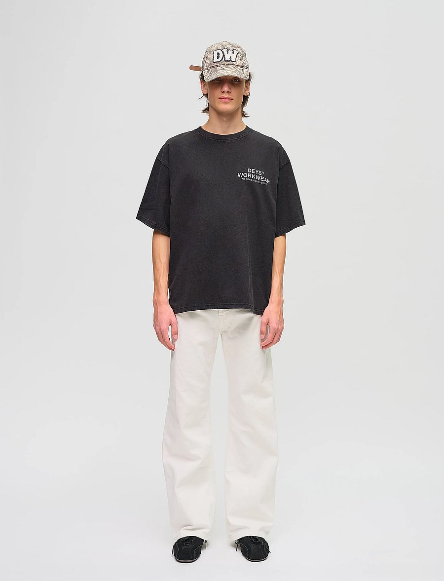 DEYS - Hillside Print T-shirt - lühikeste varrukatega t-särgid - washed black - 0