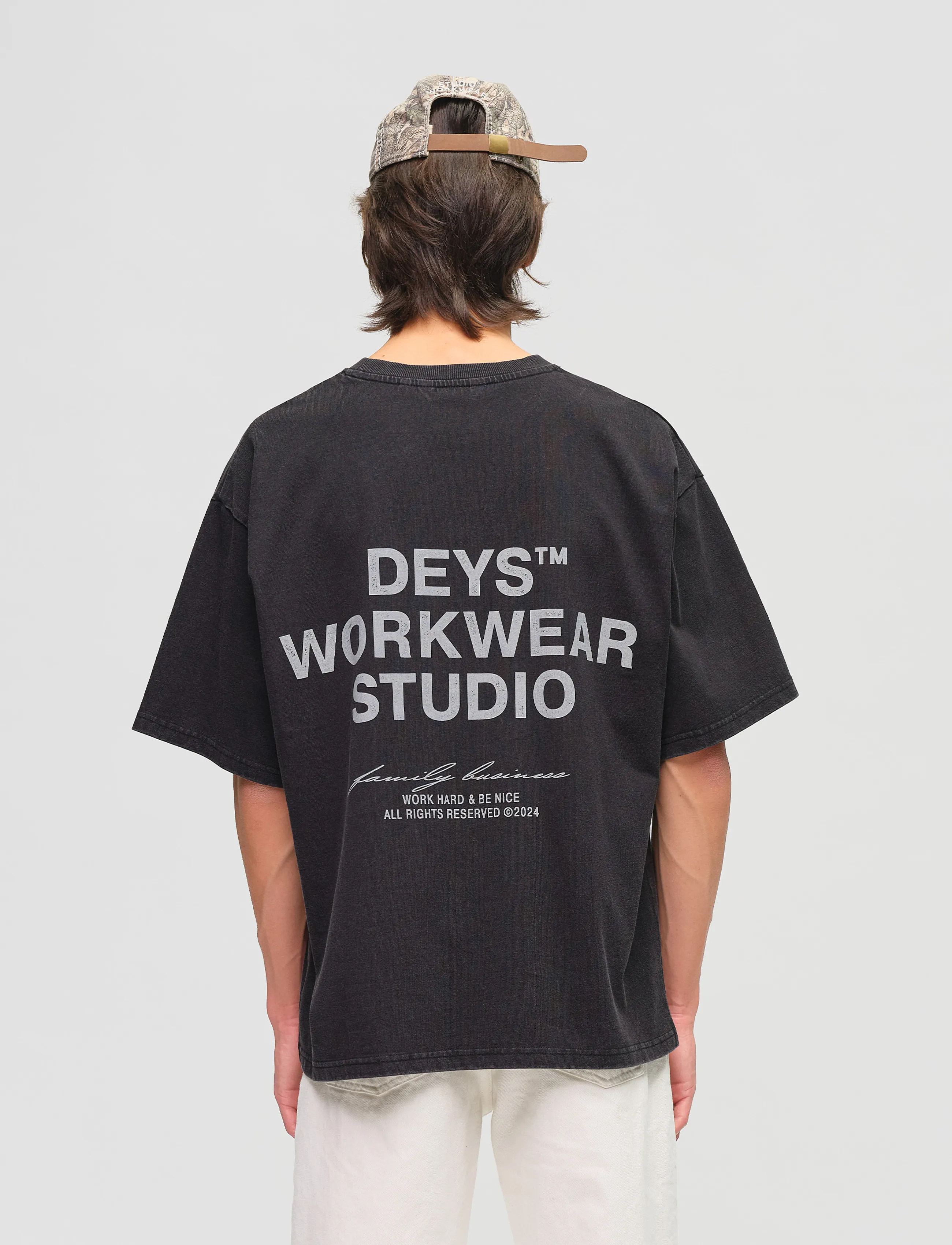 DEYS - Hillside Print T-shirt - lühikeste varrukatega t-särgid - washed black - 3
