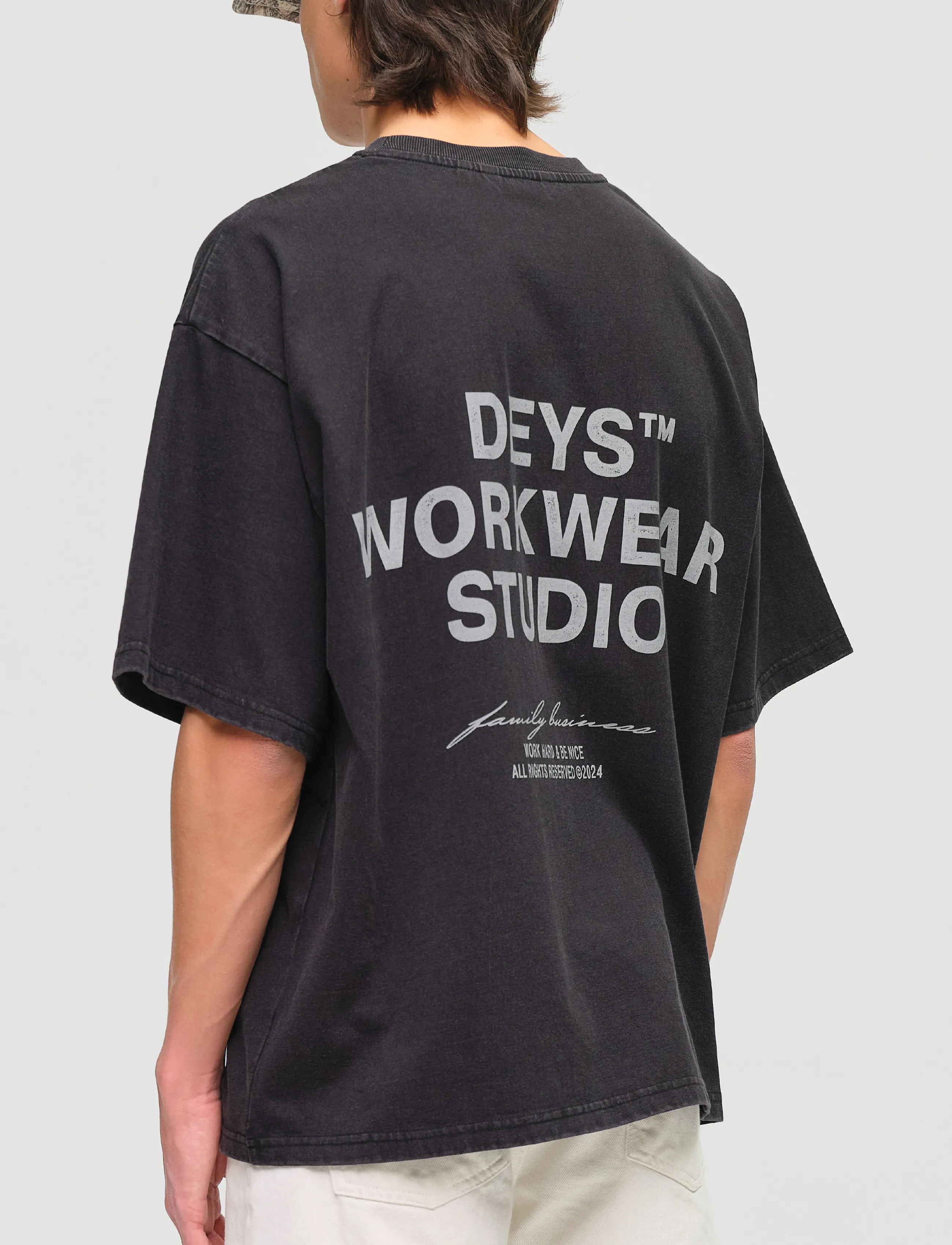 DEYS - Hillside Print T-shirt - lühikeste varrukatega t-särgid - washed black - 4