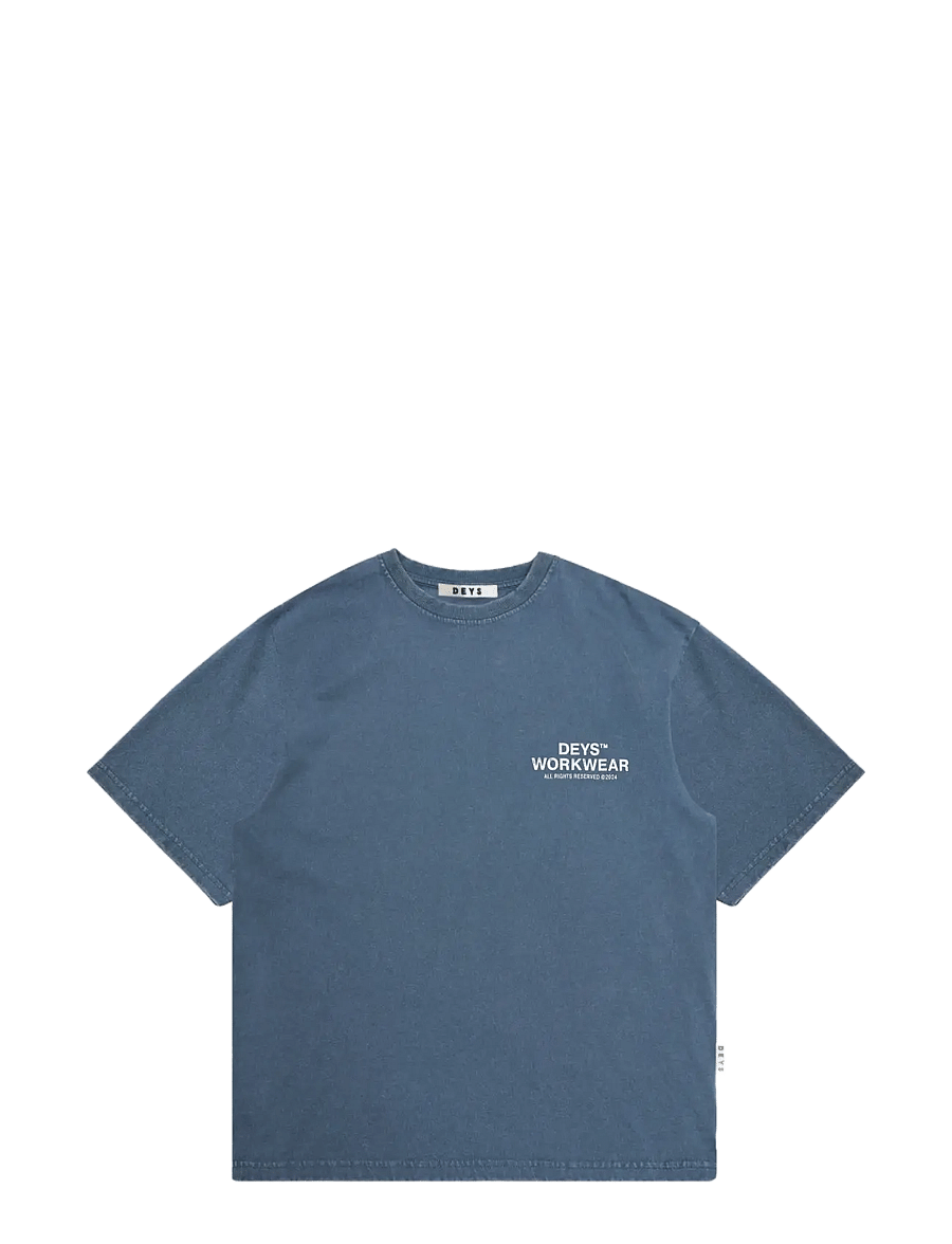 DEYS - Hillside Print T-shirt - lühikeste varrukatega t-särgid - washed blue - 1