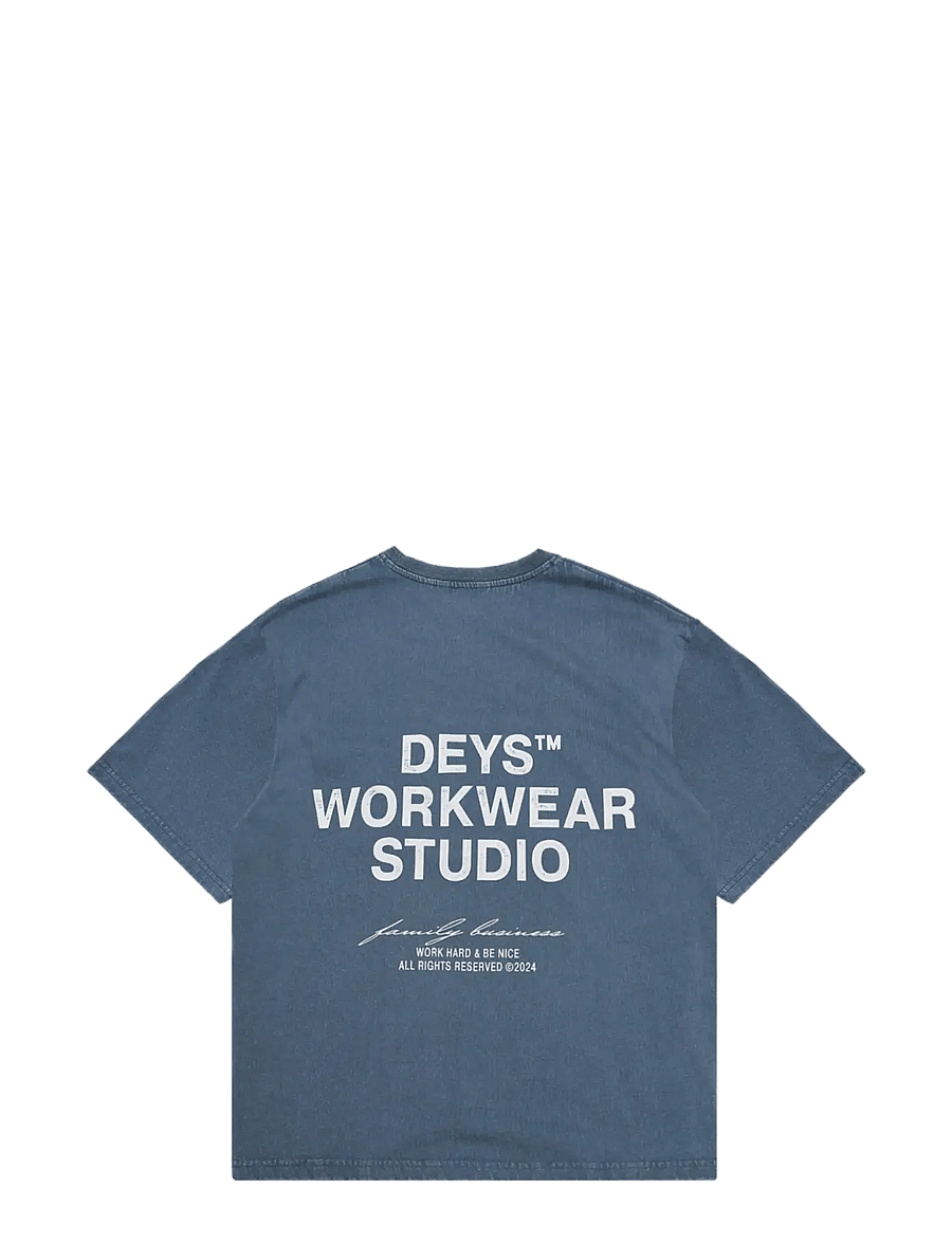 DEYS - Hillside Print T-shirt - lühikeste varrukatega t-särgid - washed blue - 2
