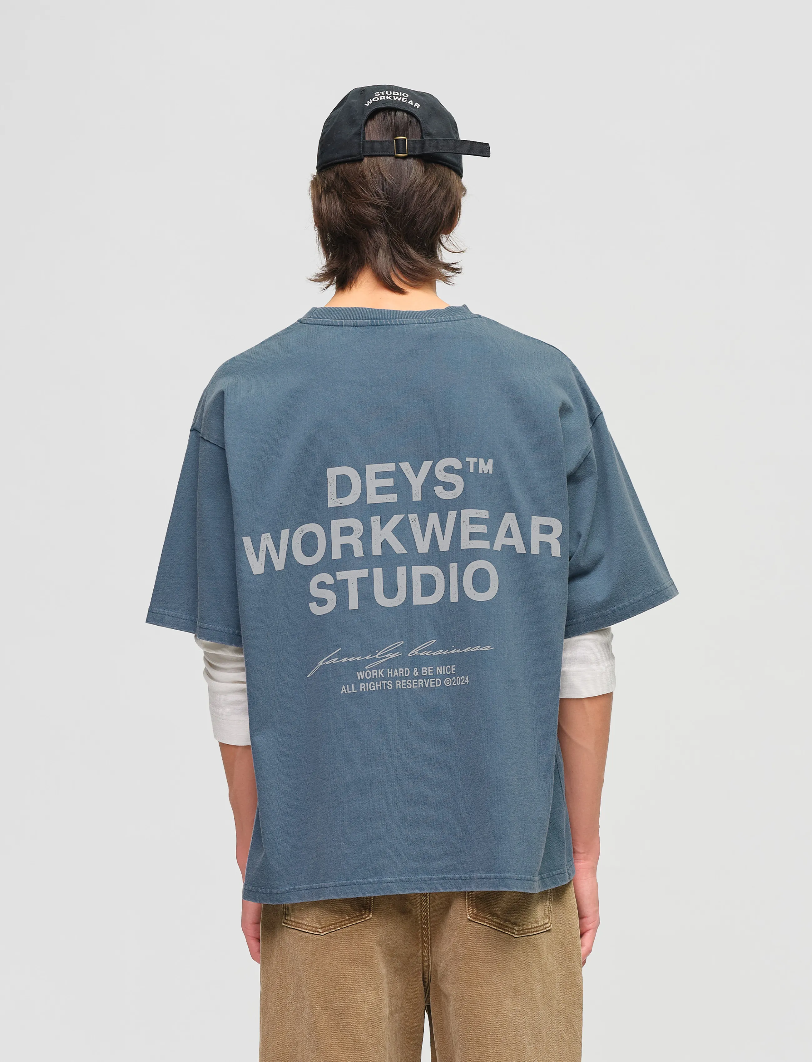 DEYS - Hillside Print T-shirt - lühikeste varrukatega t-särgid - washed blue - 3