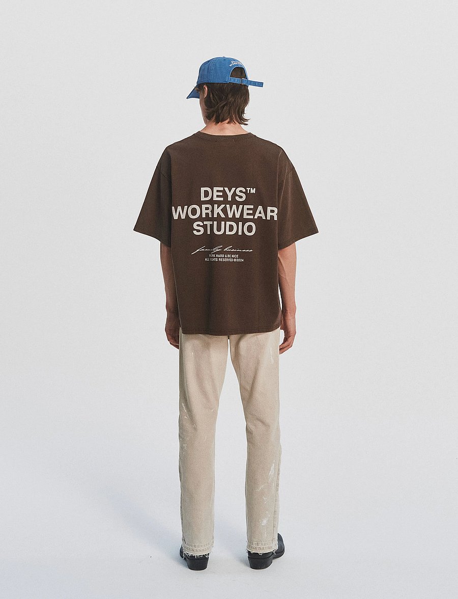 DEYS - Hillside Print T-shirt - lühikeste varrukatega t-särgid - washed brown - 3