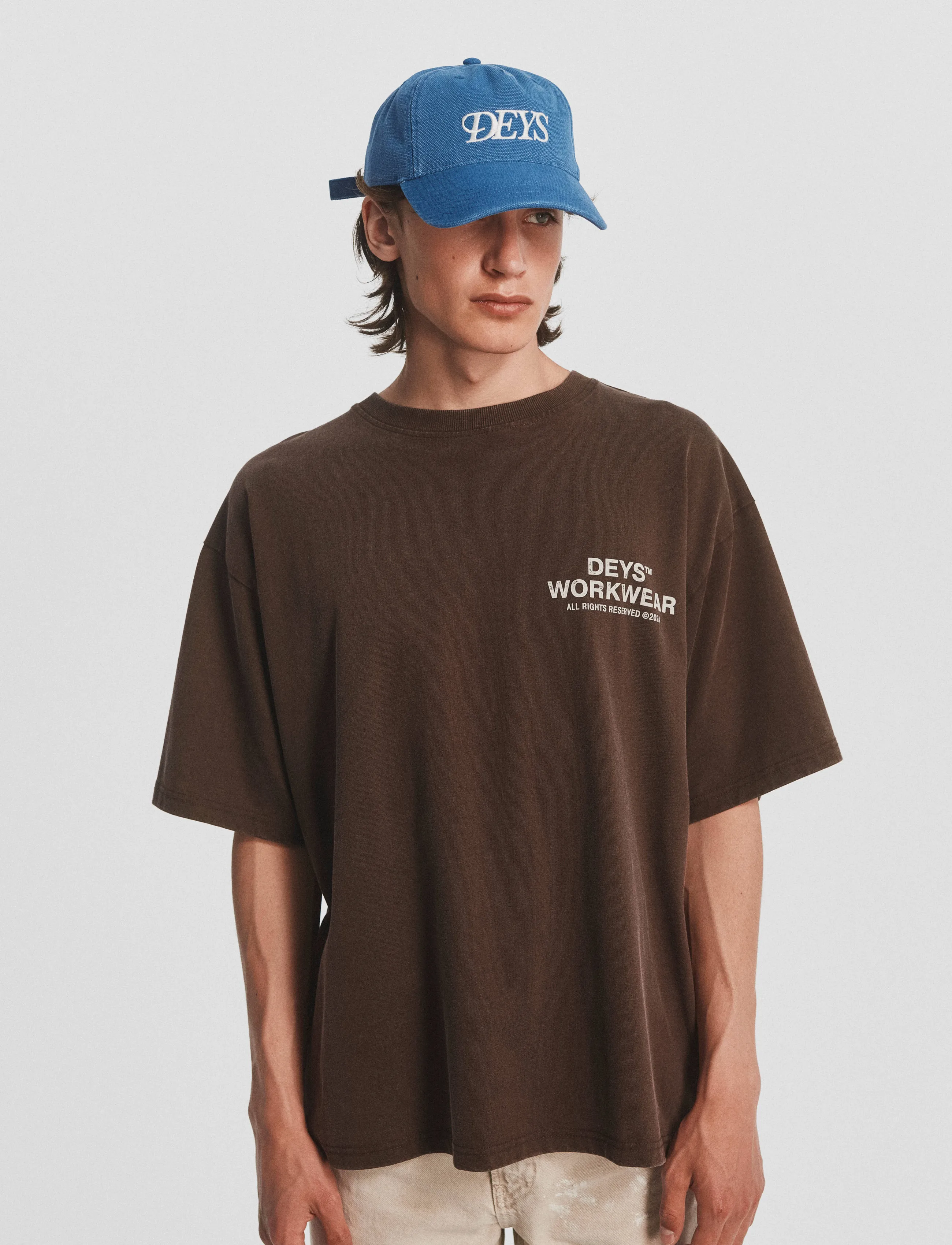 DEYS - Hillside Print T-shirt - lühikeste varrukatega t-särgid - washed brown - 4