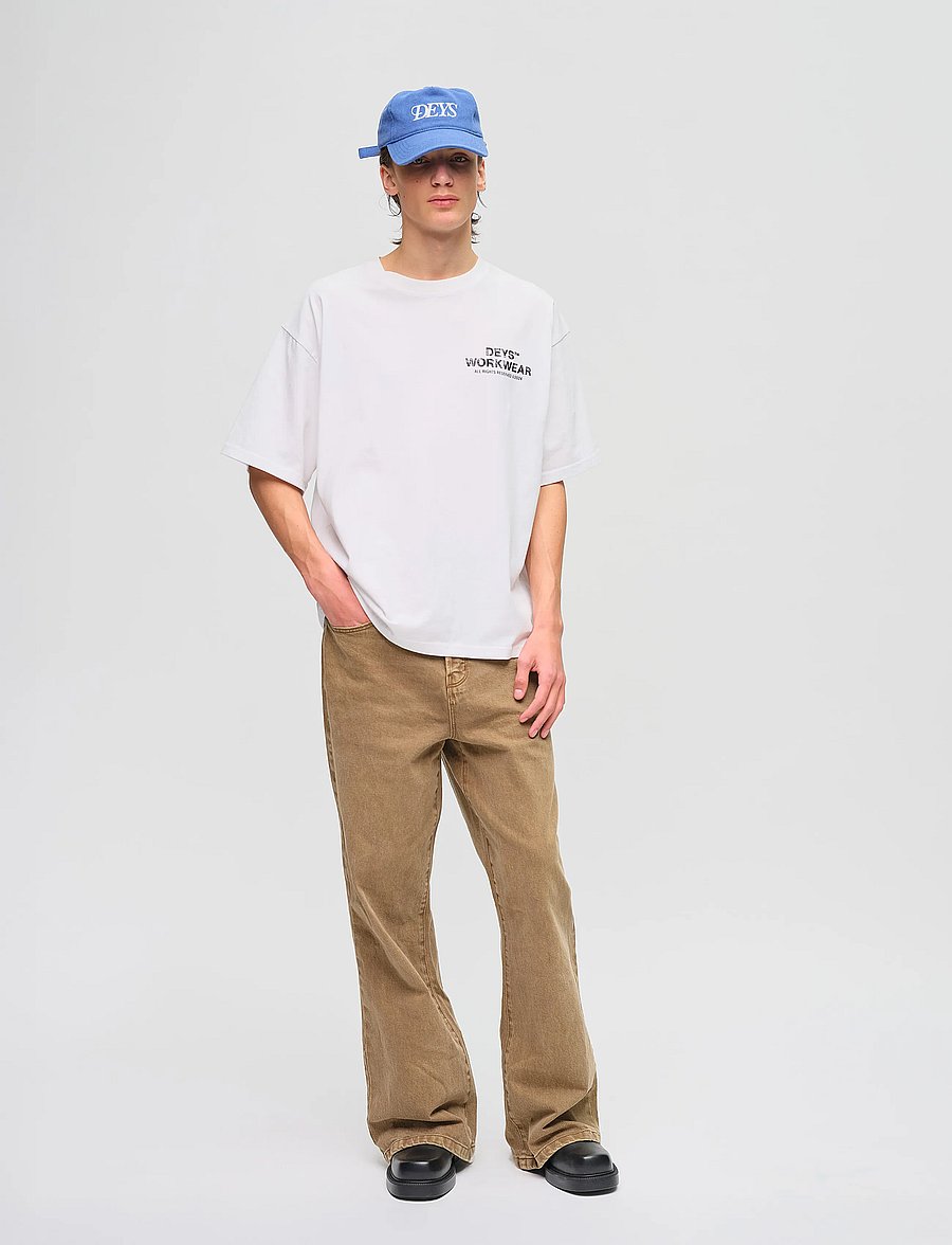 DEYS - Hillside Print T-shirt - lühikeste varrukatega t-särgid - white - 0