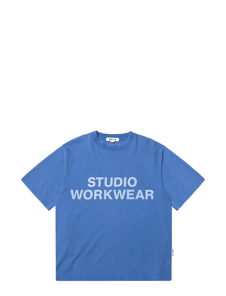 DEYS - Lawndale Print T-shirt - lühikeste varrukatega t-särgid - washed blue - 1