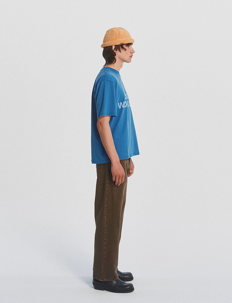 DEYS - Lawndale Print T-shirt - lühikeste varrukatega t-särgid - washed blue - 4
