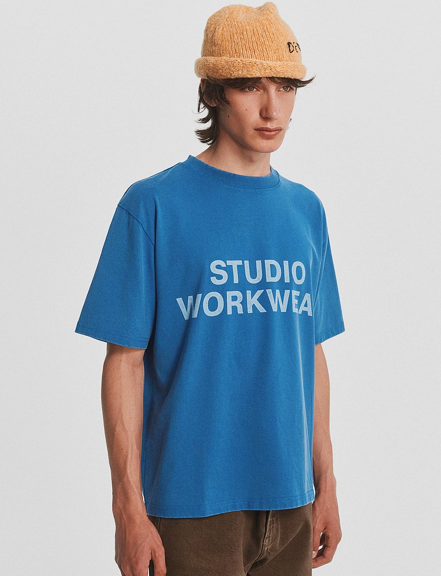 DEYS - Lawndale Print T-shirt - lühikeste varrukatega t-särgid - washed blue - 5