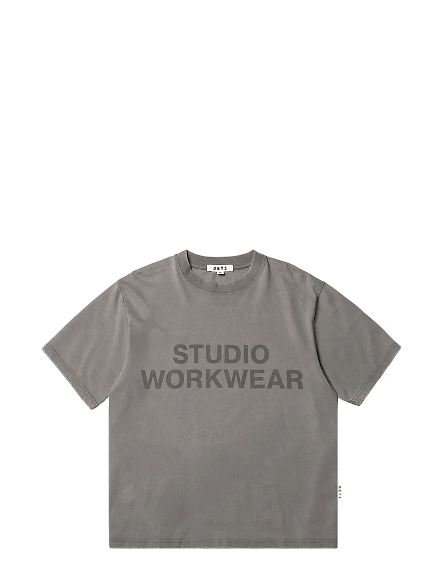 DEYS - Lawndale Print T-shirt - lühikeste varrukatega t-särgid - washed grey - 1