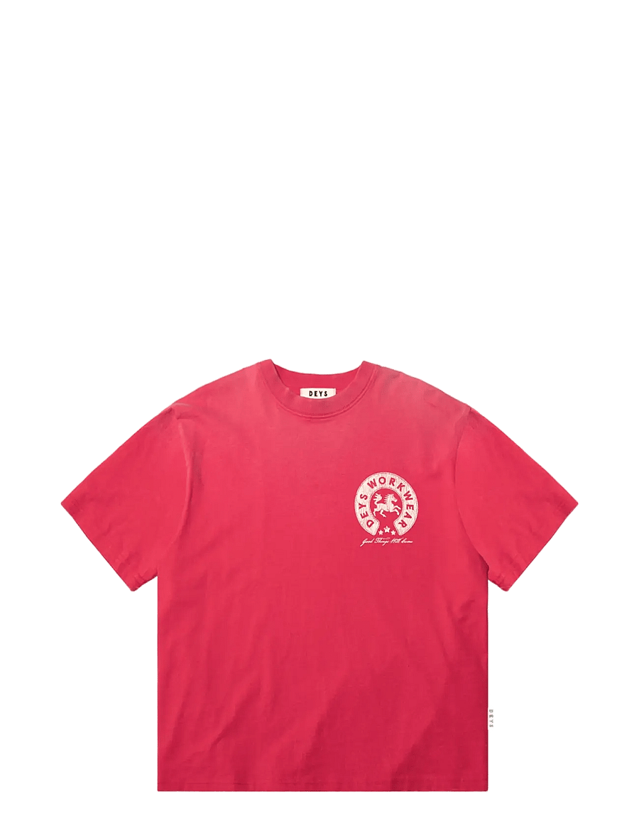 DEYS - Brentwood Print T-Shirt - lühikeste varrukatega t-särgid - washed red - 1