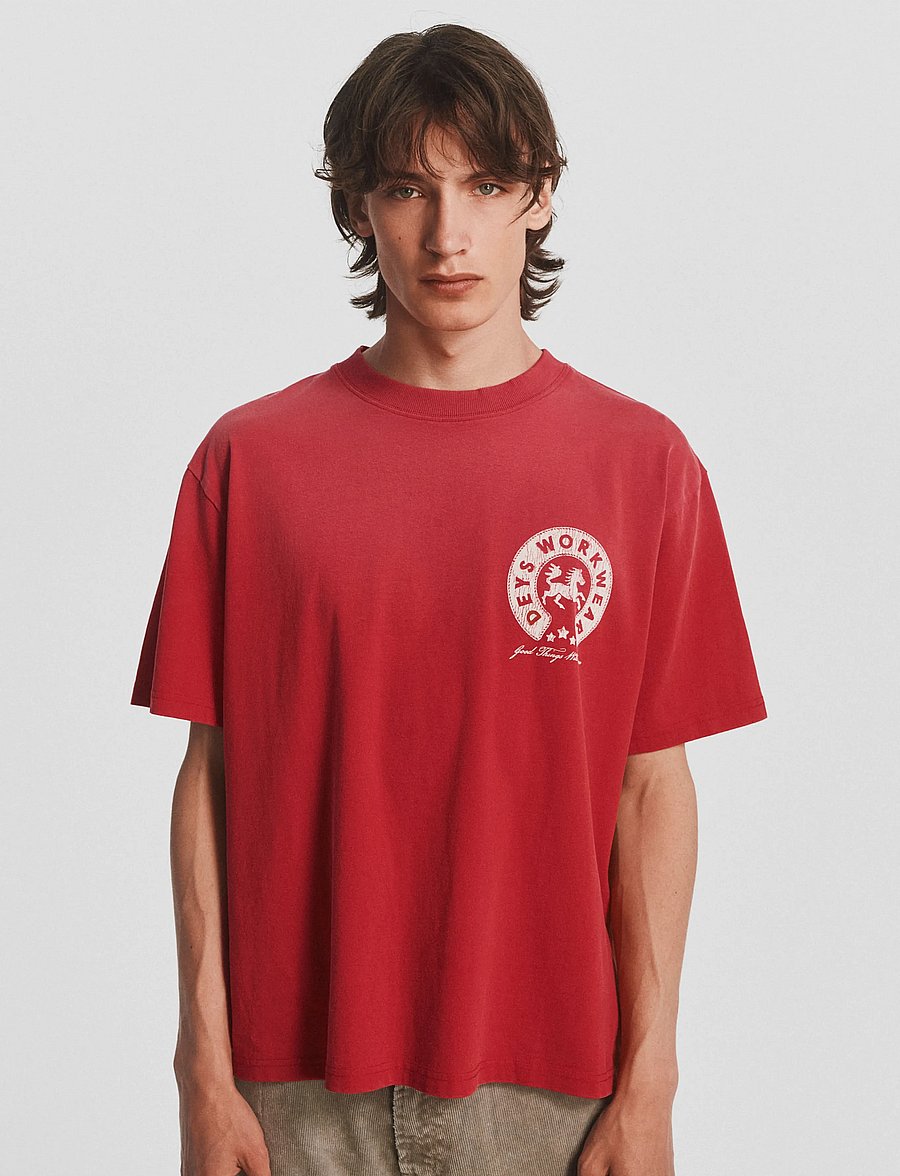 DEYS - Brentwood Print T-Shirt - lühikeste varrukatega t-särgid - washed red - 4
