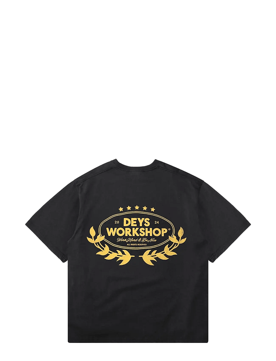 DEYS - Ventura Print T-Shirt - lühikeste varrukatega t-särgid - washed black - 2