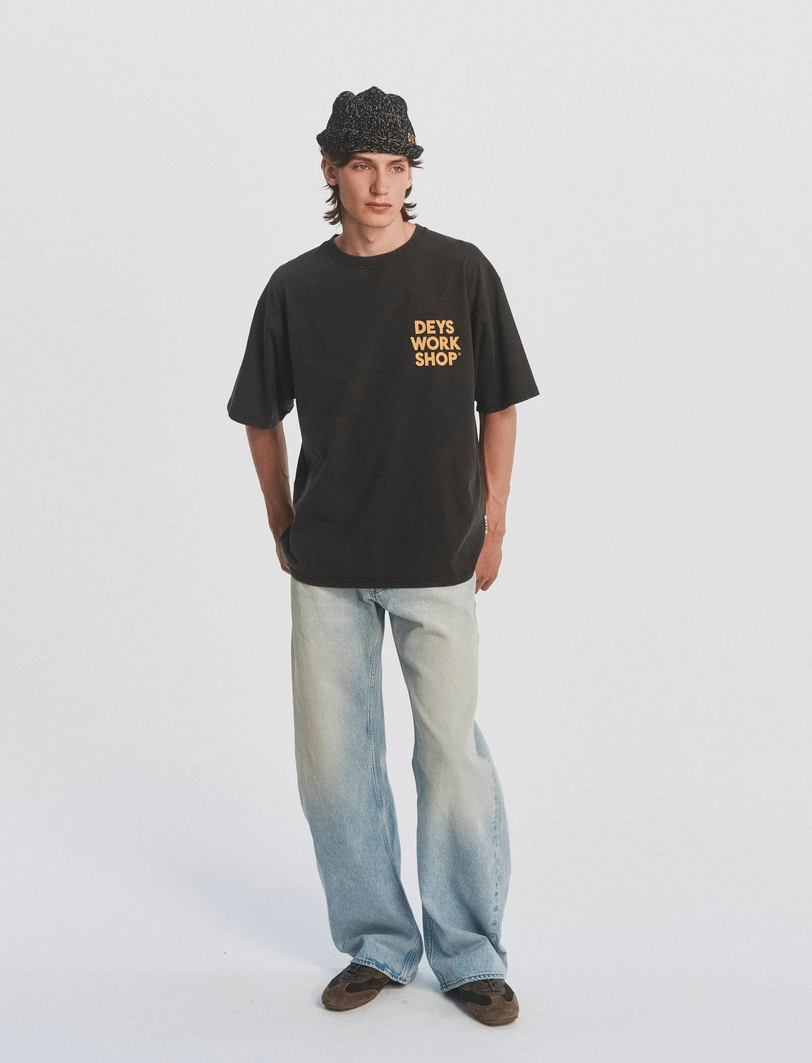 DEYS Ventura Print T-Shirt - DEYS - WASHED BLACK / black