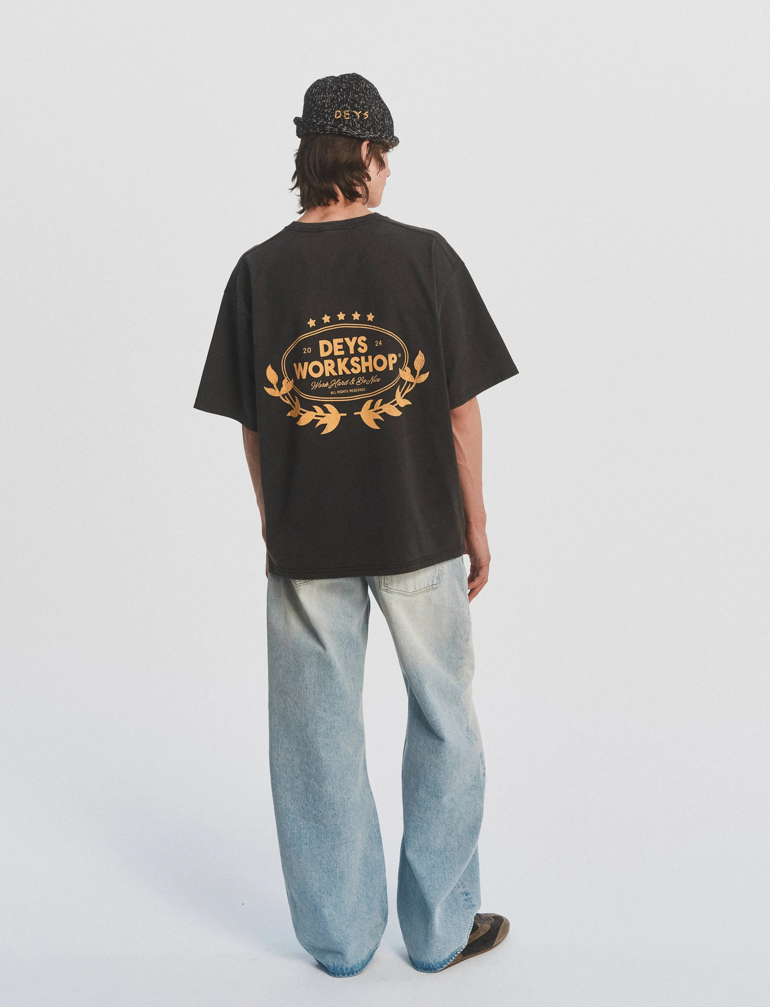 DEYS - Ventura Print T-Shirt - lühikeste varrukatega t-särgid - washed black - 3