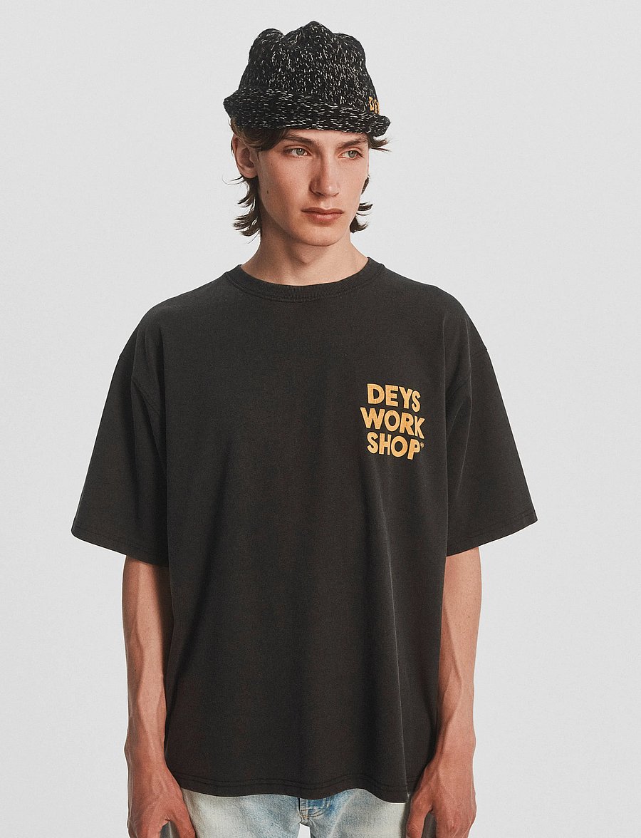 DEYS - Ventura Print T-Shirt - lühikeste varrukatega t-särgid - washed black - 5