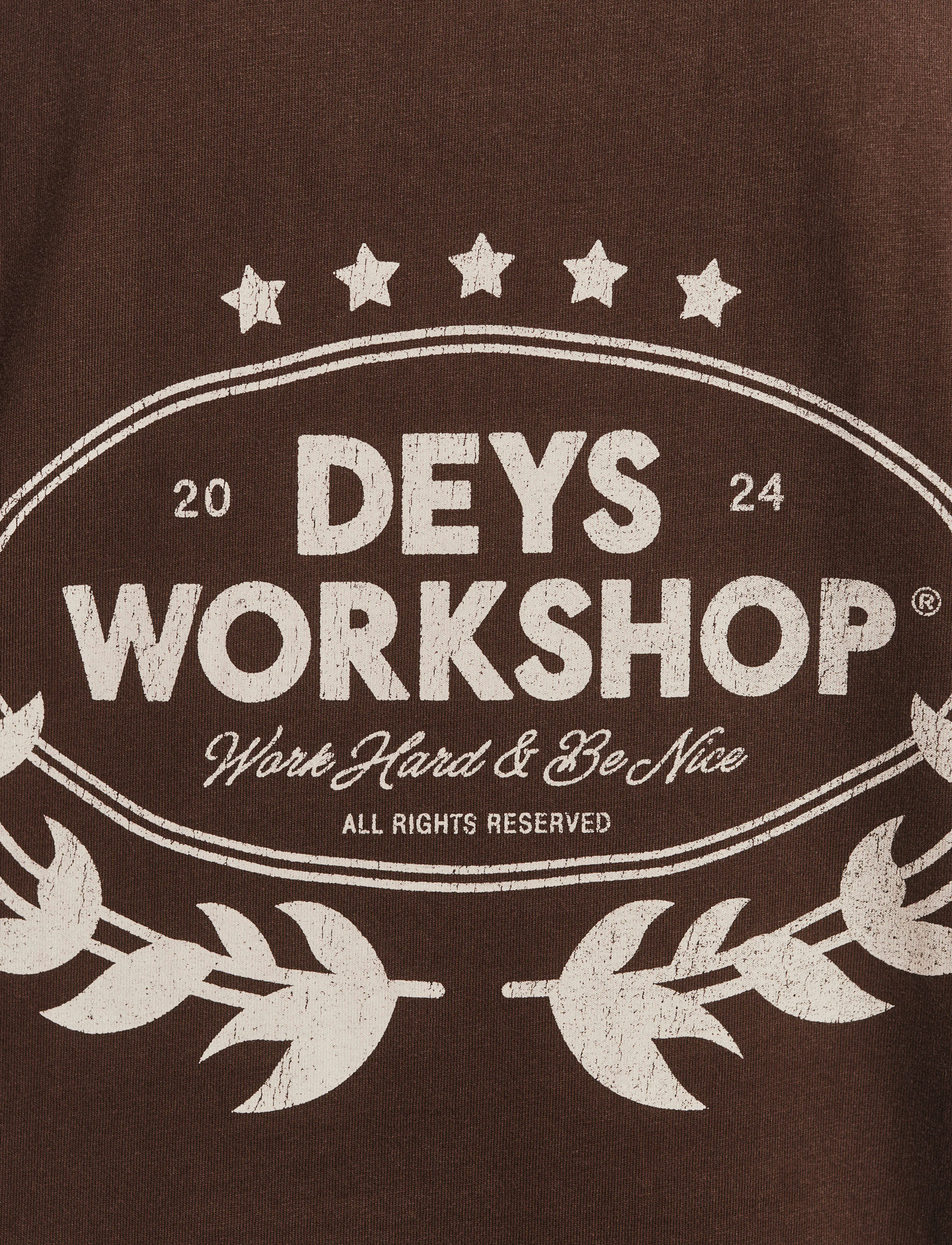 DEYS - Ventura Print T-Shirt - lühikeste varrukatega t-särgid - washed brown - 5