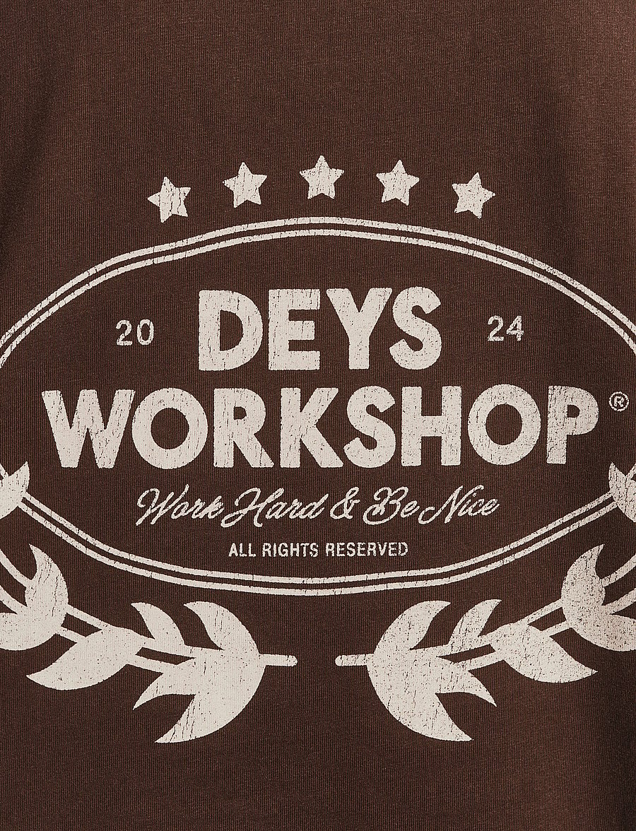 DEYS - Ventura Print T-Shirt - lühikeste varrukatega t-särgid - washed brown - 5